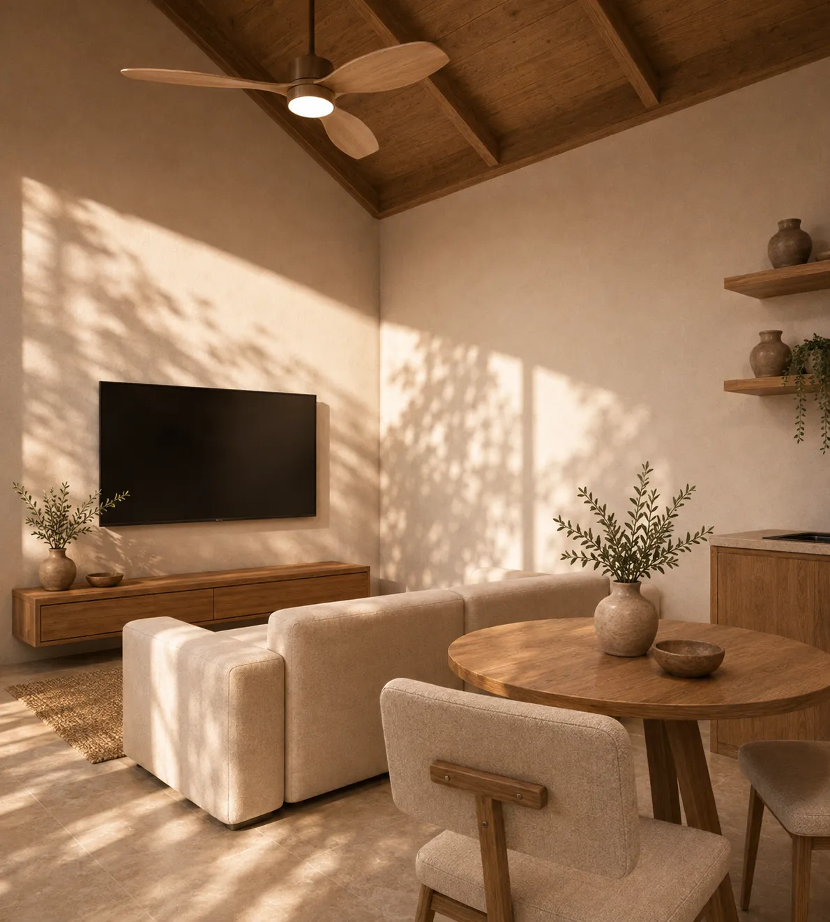 BASE Uluwatu — Гостиная и кухня, вид 2
